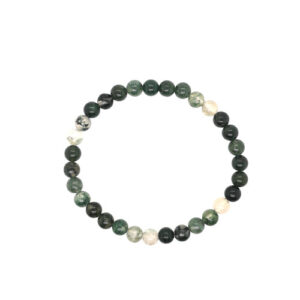 Bracelets Agate mousse (lot de 2)