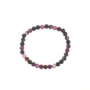 Bracelets Agate violette (lot de 2)