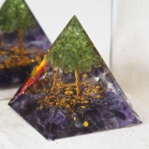 Orgonite Péridot et Améthyste