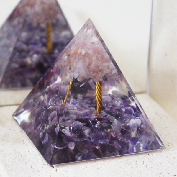 Orgonite Quartz rose et Améthyste