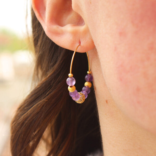 Boucles d'oreilles créoles - Collection Camille – Image 13