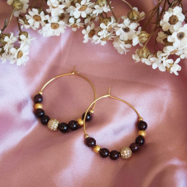 Boucles d'oreilles créoles - Collection Camille – Image 4