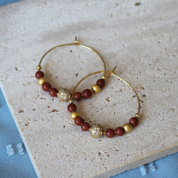 Boucles d'oreilles créoles - Collection Camille – Image 5