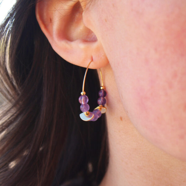 Boucles d'oreilles créoles - Collection Emma – Image 10