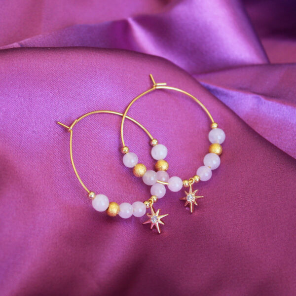 Boucles d'oreilles créoles - Collection Inès – Image 4