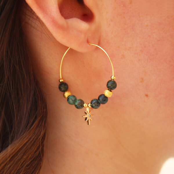 Boucles d'oreilles créoles - Collection Inès – Image 5