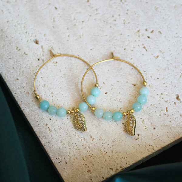 Boucles d'oreilles créoles - Collection Lyna – Image 5