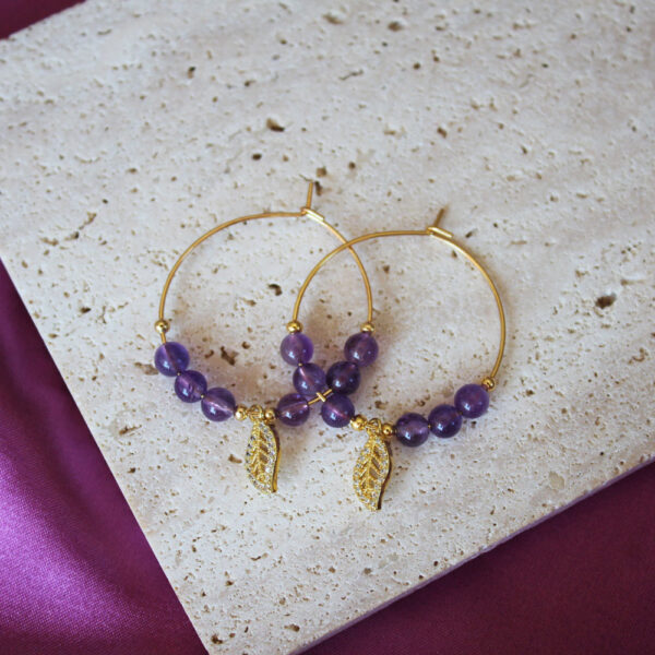 Boucles d'oreilles créoles - Collection Lyna – Image 2