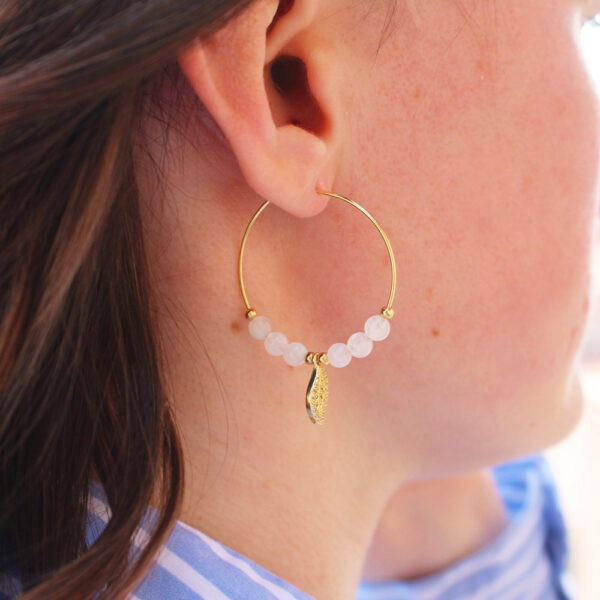 Boucles d'oreilles créoles - Collection Lyna – Image 7
