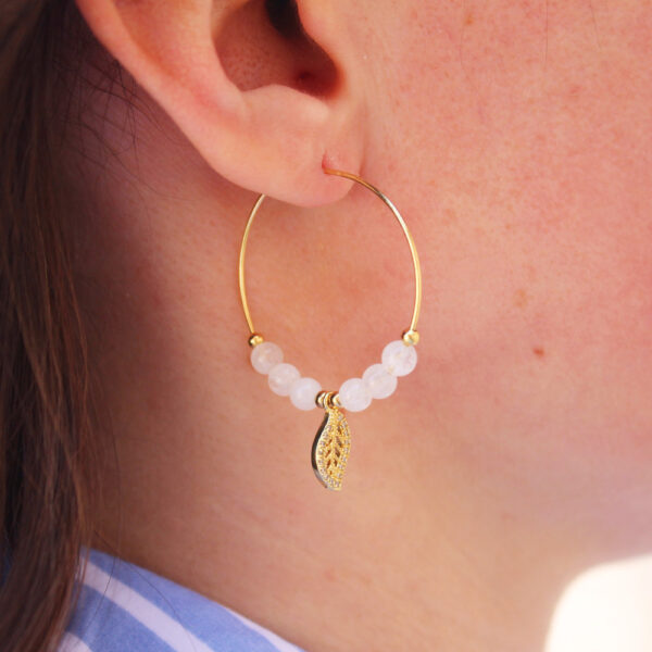Boucles d'oreilles créoles - Collection Lyna – Image 6