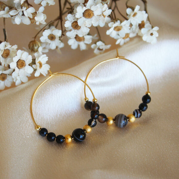 Boucles d'oreilles créoles - Collection Mia – Image 3
