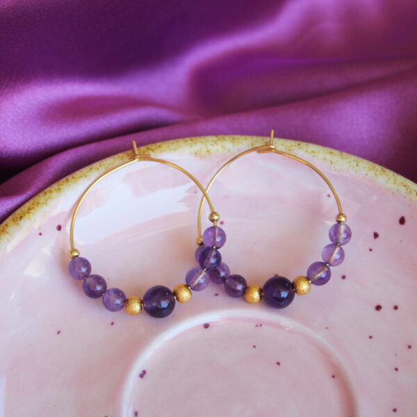 Boucles d'oreilles créoles - Collection Mia – Image 9