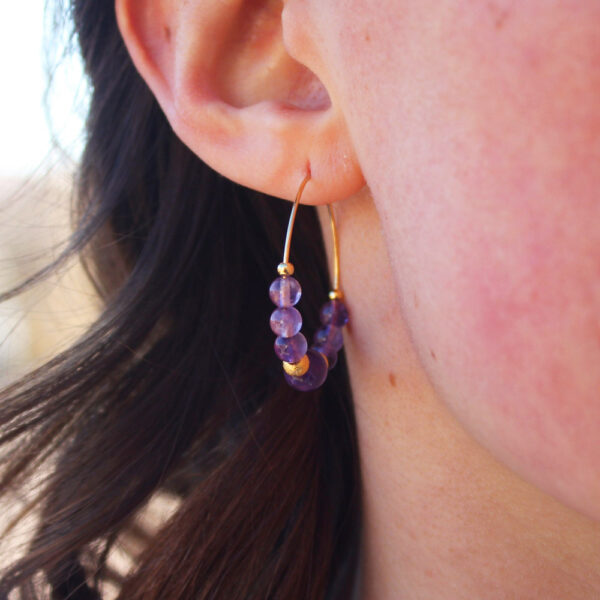 Boucles d'oreilles créoles - Collection Mia – Image 10