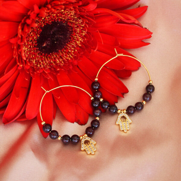 Boucles d'oreilles créoles - Collection Nour – Image 2