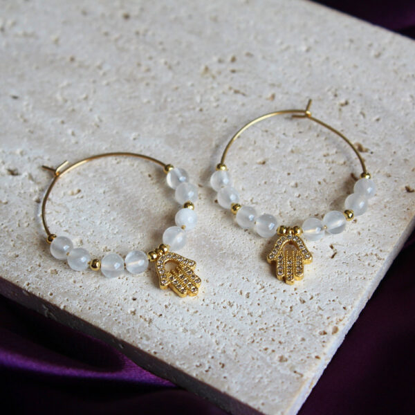 Boucles d'oreilles créoles - Collection Nour – Image 3