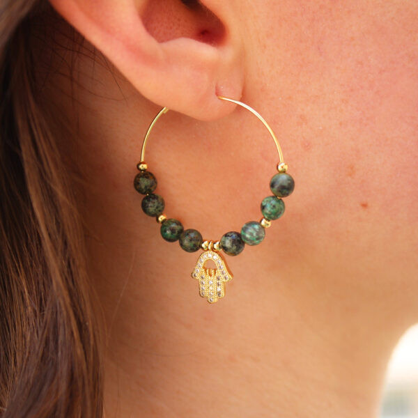 Boucles d'oreilles créoles - Collection Nour – Image 5