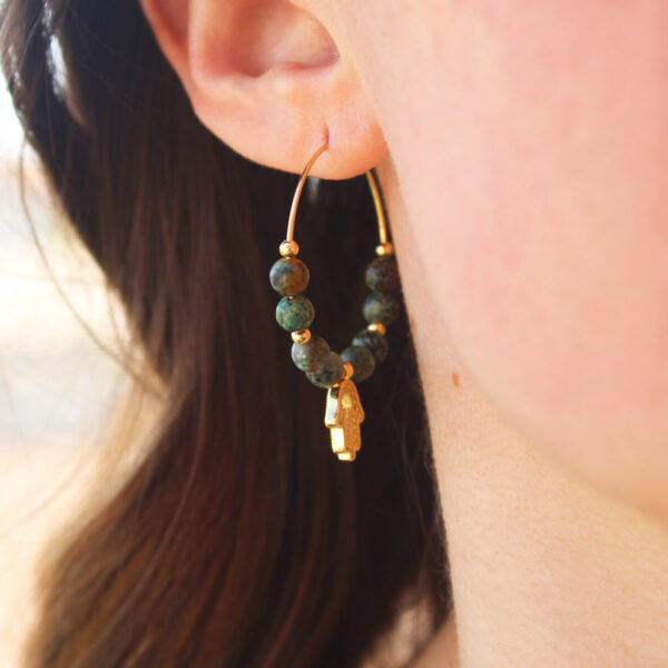 Boucles d'oreilles créoles - Collection Nour – Image 6