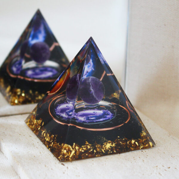 Orgonite Améthyste et Obsidienne noire