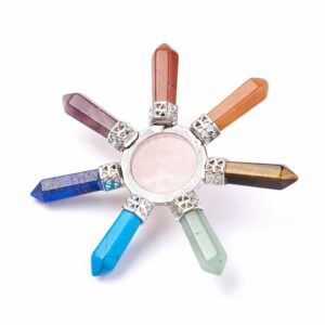 Lot de 3 Générateurs d'énergie 7 chakras - Quartz rose – Image 2