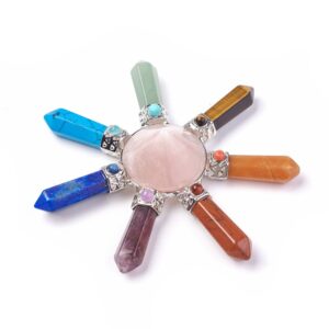 Lot de 3 Générateurs d'énergie 7 chakras - Quartz rose
