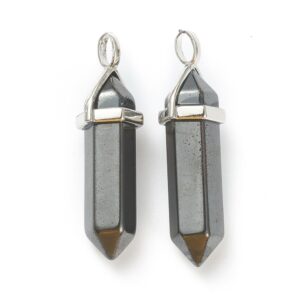 Lot de 10 Pendentifs Obélisque en Hématite – Image 3