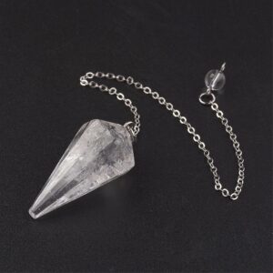 Lot de 5 pendules coniques en cristal de roche