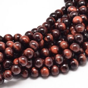 Perles rondes en oeil de taureau (4 mm, 6 mm ou 8 mm)