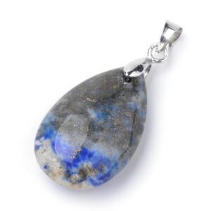 Lot de 10 Pendentifs Goutte en Lapis-Lazuli